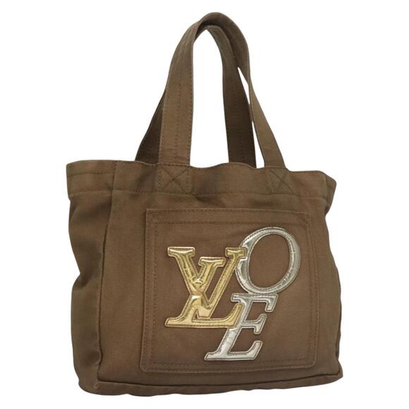 LOUIS VUITTON Thats Love PM Hand Bag Canvas Khaki Silver Gold M95468 - Picture 1 of 16
